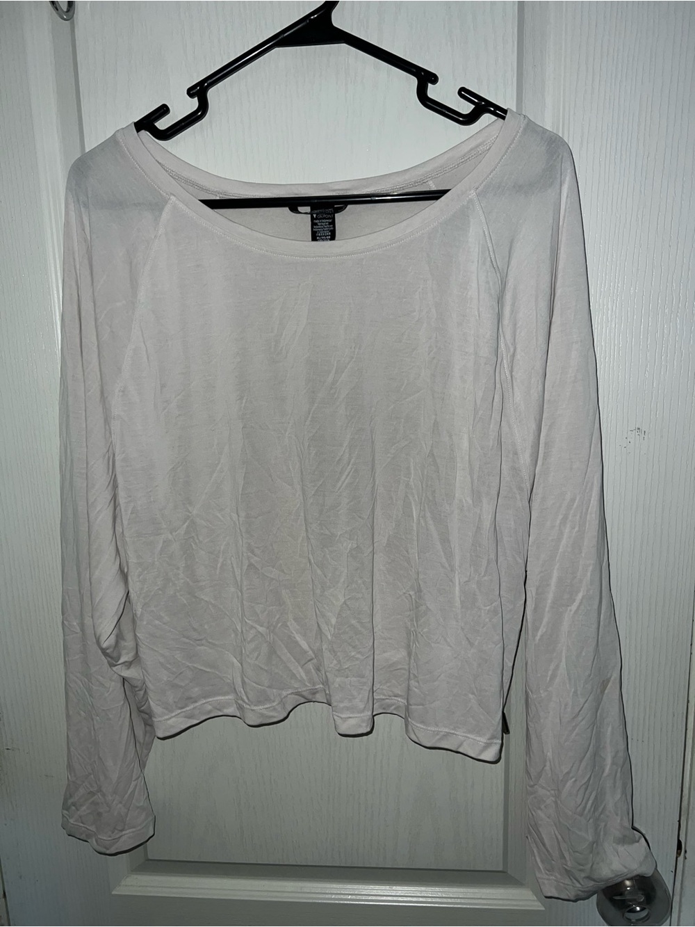 Victoria's Secret Pale Pink Long Sleeve Scoop Neck Tee